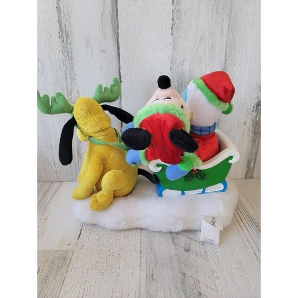 Gemmy Disney Pluto Mickey Mouse Donald AS IS 2004 plush animated Xmas figure - Picture 7 of 13